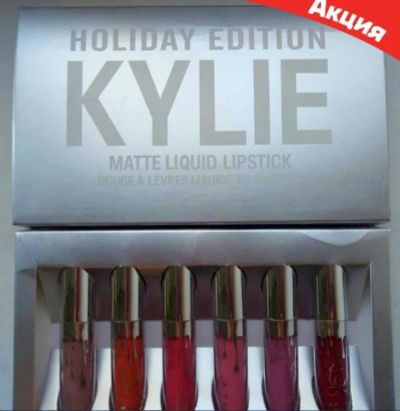 Лот: 9028485. Фото: 1. Набор матовых мини-помад Kylie... Макияж