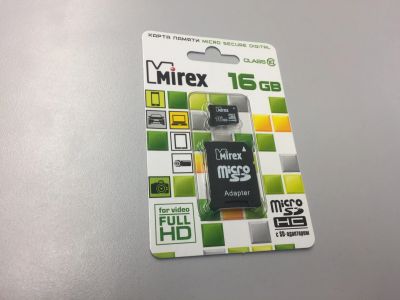 Лот: 13397236. Фото: 1. Карта памяти c SD-адаптером Mirex... Карты памяти