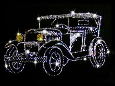 Лот: 21290848. Фото: 1. Картина Ретро-автомобиль с кристаллами... Другое (сувениры, подарки)