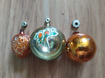 Лот: 4746153. Фото: 1. Игрушки елочные новогодние стекло... Гирлянды, шарики, новогодние аксессуары