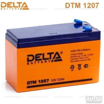Лот: 17220004. Фото: 1. Аккумулятор Delta DTM 1207 12V... Аккумуляторы