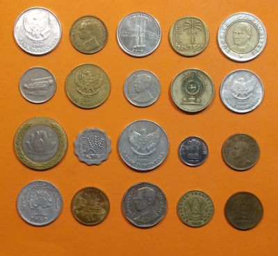 Лот: 19471991. Фото: 1. Лот 20 монет Азии. Отличное пополнение... Азия