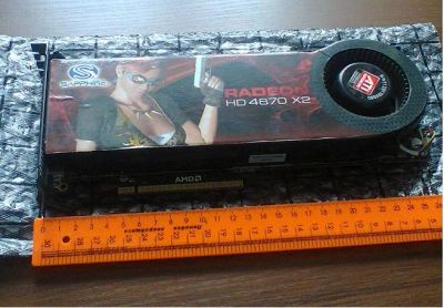 Лот: 3750626. Фото: 1. Sapphire Radeon HD4870X2 2GB DDR5... Видеокарты