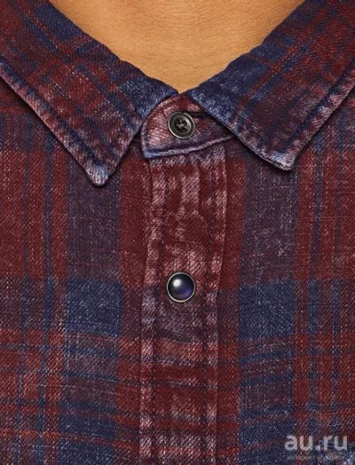 Лот: 14943145. Фото: 1. Мужская рубашка Slim Fit на клёпках... Рубашки, водолазки