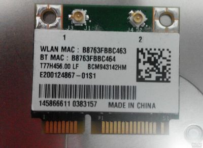 Лот: 13224104. Фото: 1. SONY VAIO SVF152C29V BCM943142HM... WiFi, Bluetooth адаптеры