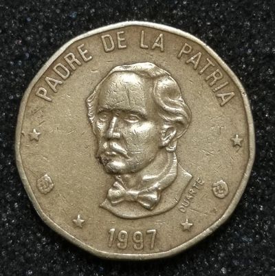 Лот: 23231377. Фото: 1. 1 песо 1997 года. Республика Доминикана. Америка