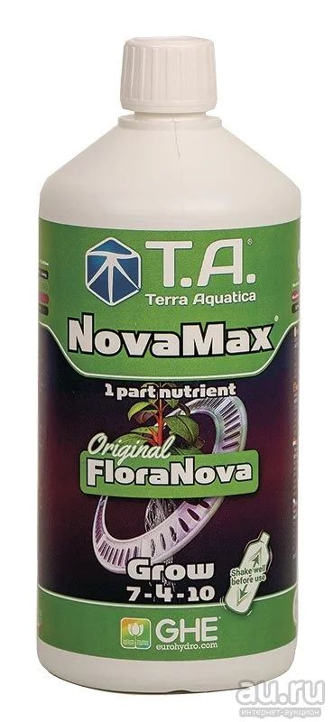 Лот: 17638140. Фото: 1. NovaMax (FloraNova) Grow GHE 500ml. Грунты, удобрения