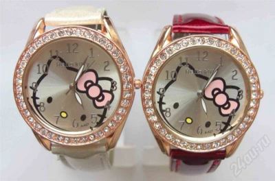 Лот: 648567. Фото: 1. часики hello kitty со стразами... Разное