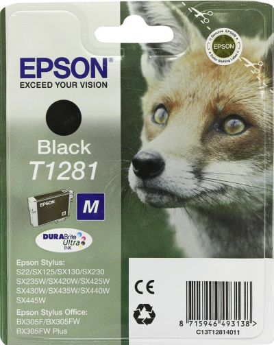 Лот: 13429478. Фото: 1. Картридж Epson T1281 (C13T12814021... Картриджи, расходные материалы