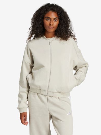 Лот: 25577285. Фото: 1. Толстовка женская adidas, Бежевый. Легкие куртки, толстовки