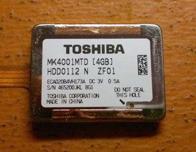 Лот: 6239856. Фото: 1. Микровинчестер Toshiba MK4001mtd... Другое (запчасти, оборудование)