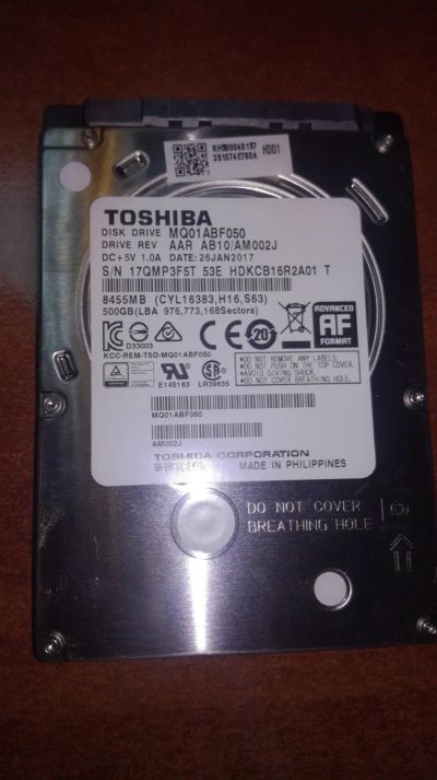 Лот: 16101757. Фото: 1. Жесткий диск для ноутбука Toshiba... Жёсткие диски (HDD)