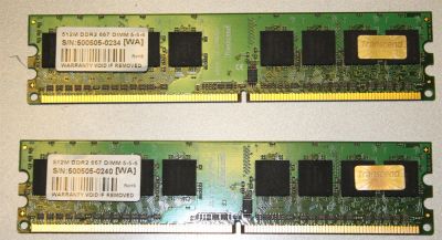 Лот: 3112747. Фото: 1. Память DDR2 - 667 512Mb Transcend... Оперативная память