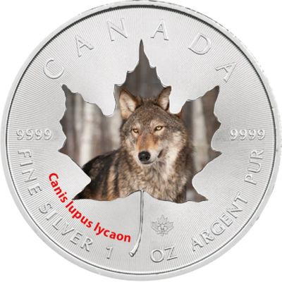 Лот: 10305384. Фото: 1. 5 долларов Канада,Волк,2014 г... Америка