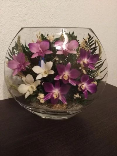 Лот: 9417963. Фото: 1. Цветы в стекле для интерьера офиса... Свежие цветы