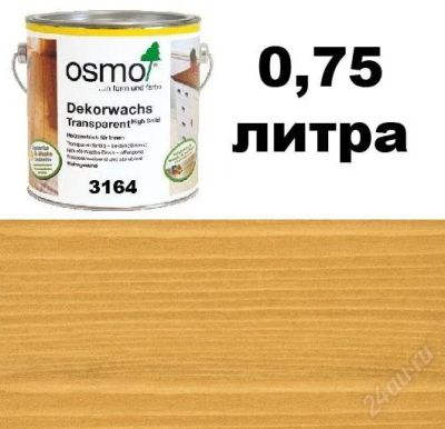 Лот: 2501103. Фото: 1. Osmo 3164 (0,75 л) Дуб прозрачное... Краски, лаки, растворитель