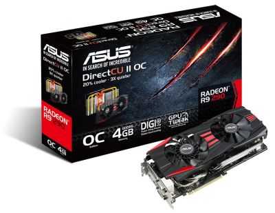 Лот: 8637548. Фото: 1. ASUS R9 290 DC2OC 4GD5. Видеокарты