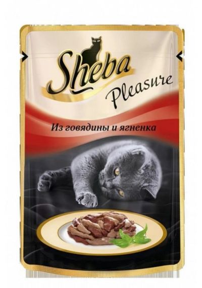Лот: 5114120. Фото: 1. Sheba Pleasure из говядины и ягненка... Корма