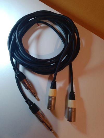 Лот: 21276502. Фото: 1. Кабели 2шт Xlr - jack 6.3 (trs... Аксессуары