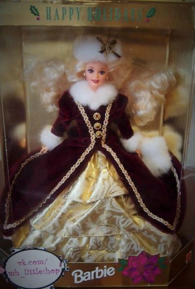 Лот: 6609067. Фото: 1. 1996 Happy Holidays Barbie кукла... Куклы и аксессуары