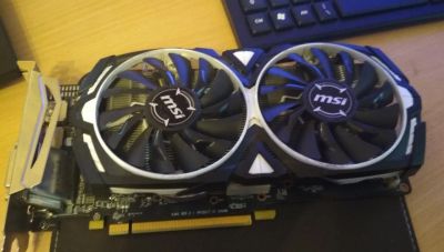 Лот: 15429102. Фото: 1. AMD rx570 msi armor 4gb. Видеокарты
