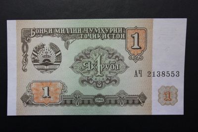 Лот: 13000829. Фото: 1. (36) Таджикистан 1 рубль 1994... Россия, СССР, страны СНГ