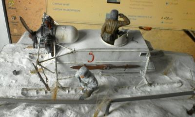 Лот: 11532831. Фото: 1. диорама аэросани 1:35. Военная техника
