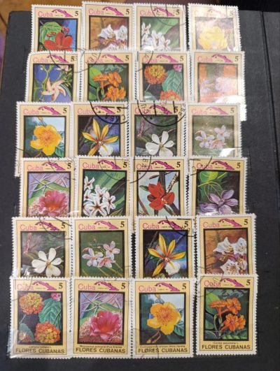 Лот: 25524715. Фото: 1. Коллекция марок Cuba flores cubanas. Марки