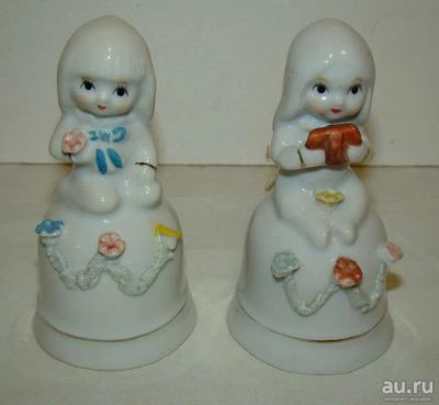Лот: 11192437. Фото: 1. Колокольчики фарфоровые 2шт... Другое (антиквариат)