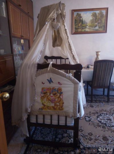 Лот: 9447979. Фото: 1. Кроватка с балдахином. Другое (дети растут)