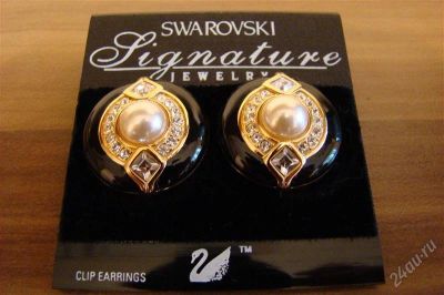 Лот: 760940. Фото: 1. бижутерия swarowski 1. Серьги, каффы