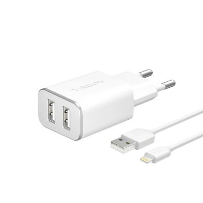 Лот: 24951771. Фото: 1. Зарядное_устройство - USB_2x2... Зарядные устройства, блоки питания, адаптеры сетевые для смартфонов