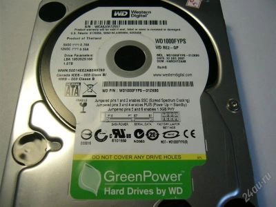 Лот: 1285594. Фото: 1. Western Digital, 1 Tb SATA-II. Жёсткие диски (HDD)