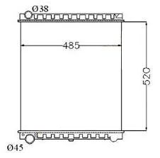 Лот: 4955413. Фото: 1. Радиатор isuzu elf/nissan atlas... Двигатель и элементы двигателя
