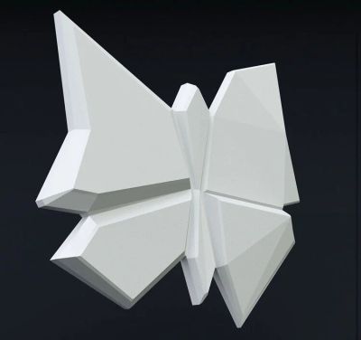 Лот: 15800850. Фото: 1. Гипсовая 3D панель «Бабочка». Обои, панели, ДВП, ДСП, МДФ