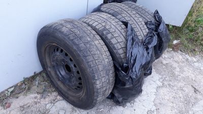 Лот: 16607247. Фото: 1. Комплект зимних шин Bridgestone... Шины