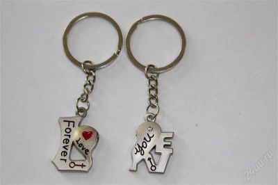 Лот: 1788334. Фото: 1. Брелок Forever Love You(Пара). Сувенирные мелочи