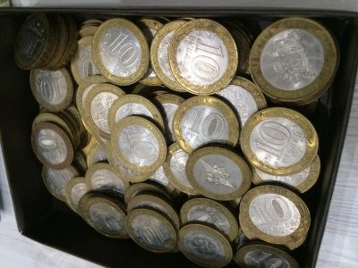 Лот: 5298403. Фото: 1. монеты 10 рублей 35 штук одним... Россия после 1991 года