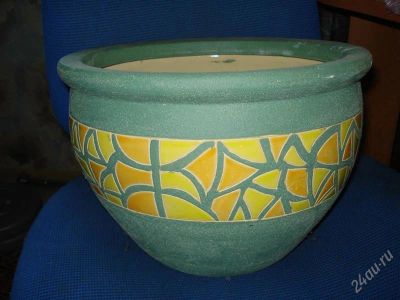 Лот: 1452674. Фото: 1. новый кер.горшок для больших цветов... Вазы