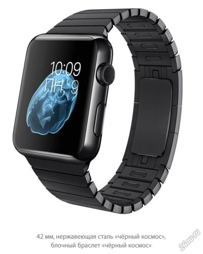 Лот: 5924019. Фото: 1. Apple Watch 42 мм, нержавеющая... Смарт-часы, фитнес-браслеты, аксессуары