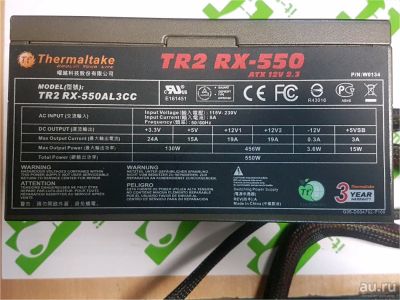 Лот: 10406827. Фото: 1. Блок питания 550W Thermaltake... Корпуса, блоки питания