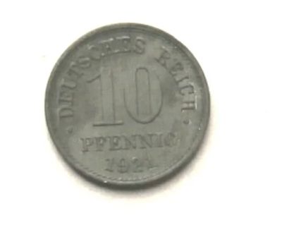 Лот: 16342192. Фото: 1. Германия 10 пфеннигов 1921 ✔. Германия и Австрия