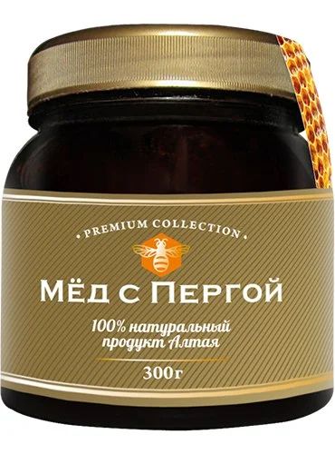 Лот: 7014870. Фото: 1. Мед с пергой, 300 гр. Антисептики, защитные средства, медицинские маски