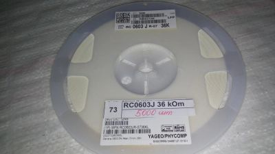 Лот: 9446616. Фото: 1. Резистор ЧИП SMD 0603 5% RC0603J... Резисторы