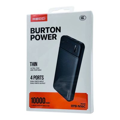 Лот: 25794902. Фото: 1. POWER BANK RECCI BURTON RPB-N16C... Внешние, портативные аккумуляторы для смартфонов (Power bank)