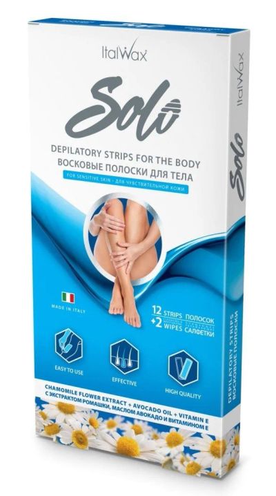 Лот: 6210649. Фото: 1. Восковые полоски Italwax Solo... Уход за телом