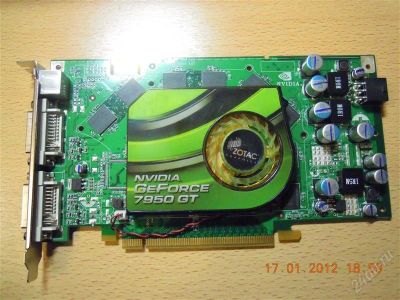 Лот: 1490088. Фото: 1. ZOTAC GeForce 7950 GT 550 Mhz... Видеокарты