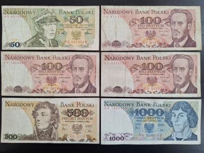 Лот: 25355722. Фото: 1. Набор банкнот Польши злотые 6... Европа