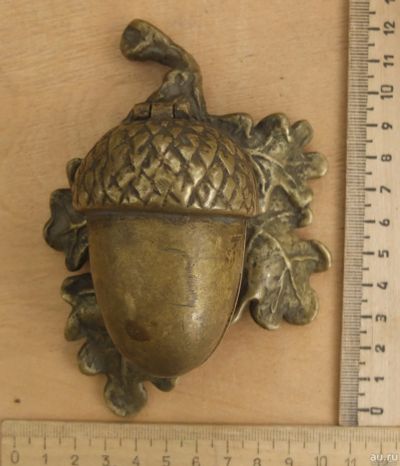Лот: 17669861. Фото: 1. бронзовая шкатулка Желудь, 19... Предметы интерьера и быта
