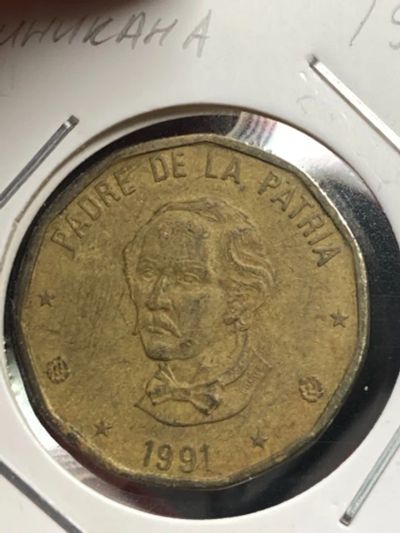 Лот: 19461458. Фото: 1. Доминикана 1 песо, 1991. Америка